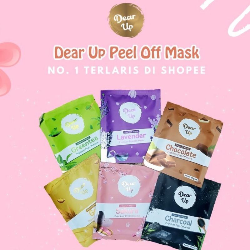 Masker Pell off Organik Dear up Pell off mask 10gr  BPOM- pencerah wajah