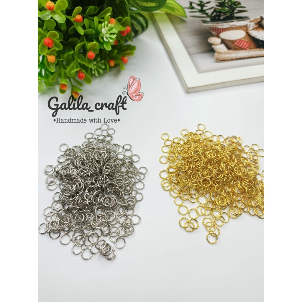 Ring 6mm silver gold emas 25 gram