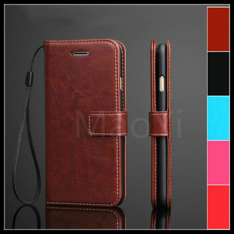 CASE OPPO A7 / OPPO A5S / OPPO A12 / OPPO A11K LEATHER KULIT DOMPET MAGNET ORIGINAL SOFT CASING