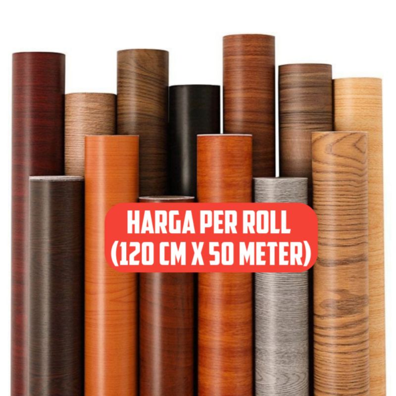 HARGA GROSIR PER ROLL (120 CM X 50 METER) PVC Interior Film / Decosheet / Pelapis Furniture Meja Kur