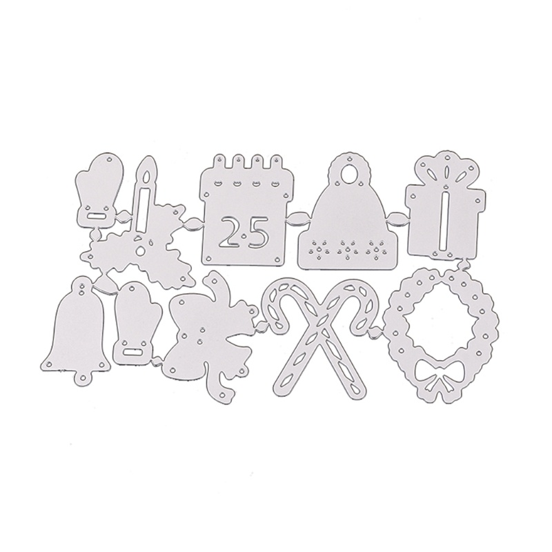 Cetakan Stensil Cutting Dies Motif Natal Bahan Metal Untuk Scrapbook / Craft DIY / Kartu