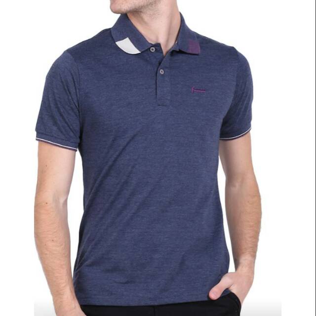 Kaos polo shirt pria HAMMER navy biru polos