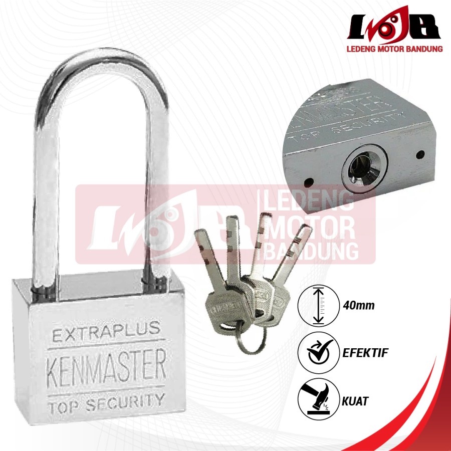 Gembok Panjang Stainless Steal Kenmaster Security Lock Long 40mm 50mm