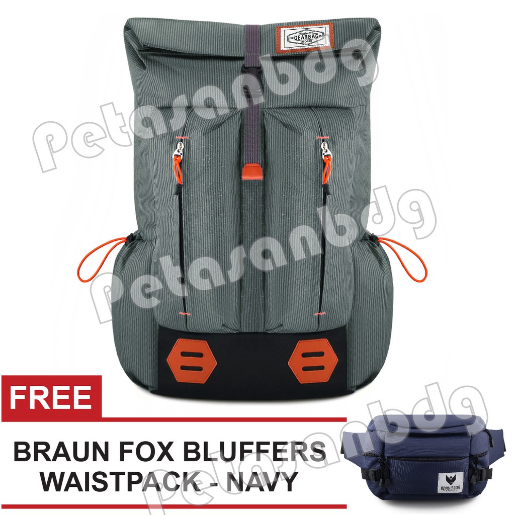 RTM - Tas Ransel Gear Bag Alabania's + FREE Braun Fox Bluffer Waistpack Random Color