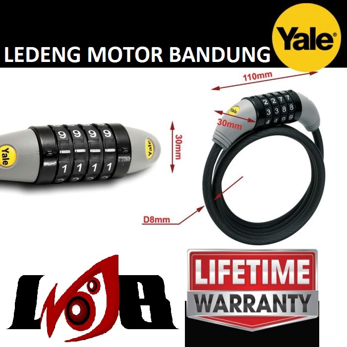 Yale Bicycle Lock Bike Key Premium Kunci Sepeda Gembok Rantai Angka