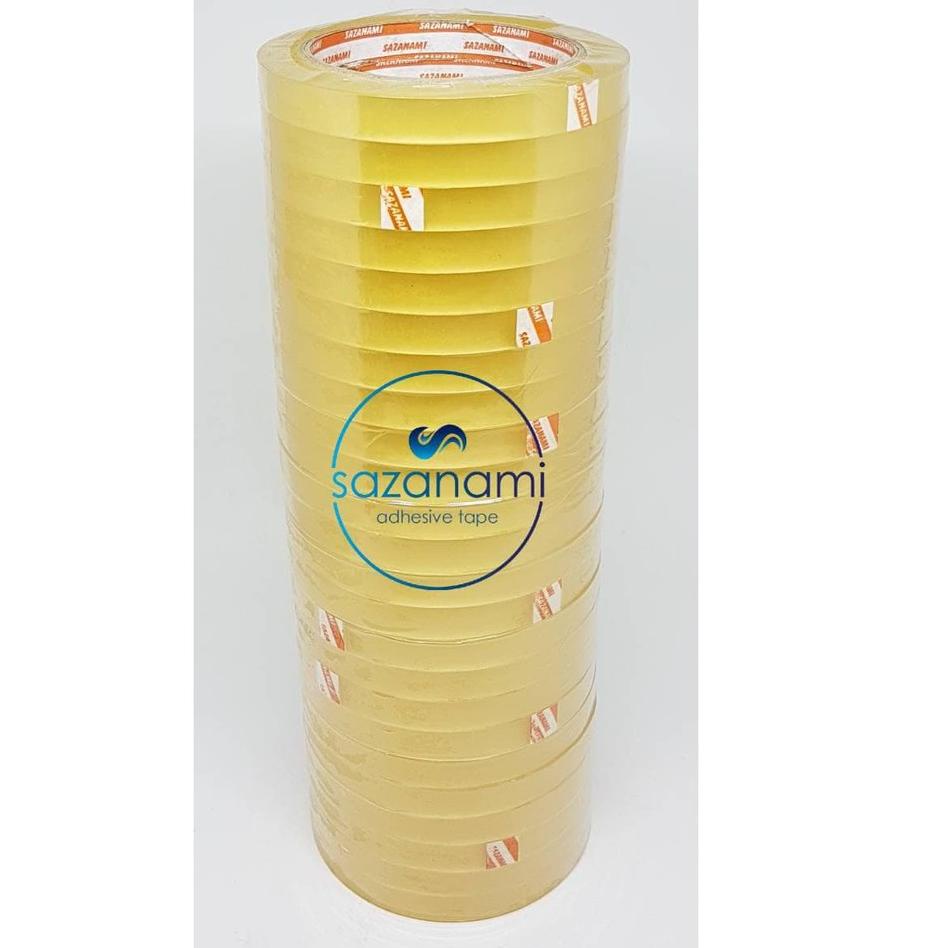 

Berkualitas! Isolasi Bening 12MM X 100Y sazanami 1/2 Inch lakban bening selotip - 1 PACK 24 ROLL