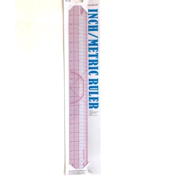 

TERLARiS!!> Penggaris Pola Lurus/ Skala Plastik Inch/Metric Ruler 45 cm !!!