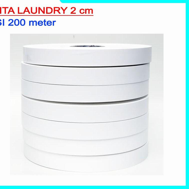 

HGTE PITA LAUNDRY TAFFETA LABEL PENANDA ROLL KAIN KERTAS 20 mm 2 cm 200 meter wjcx55