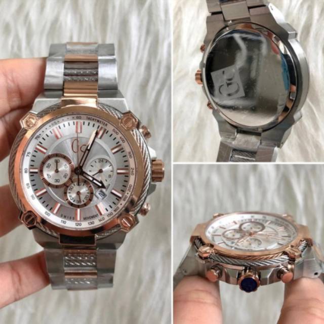 JAM TANGAN PRIA GC-8707 PREMIUM AAA COMBI ROSE GOLD