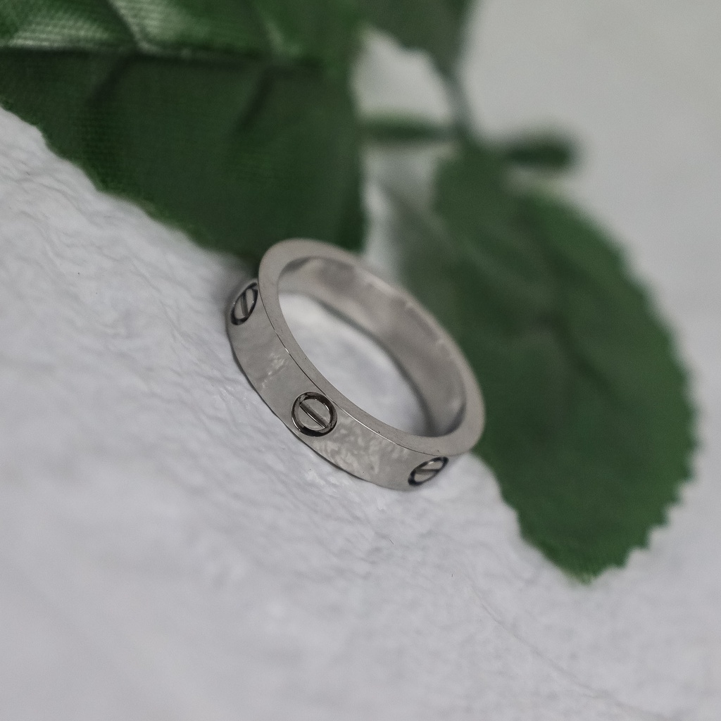 Cincin titanium CTR tanpa mata korea style anti karat