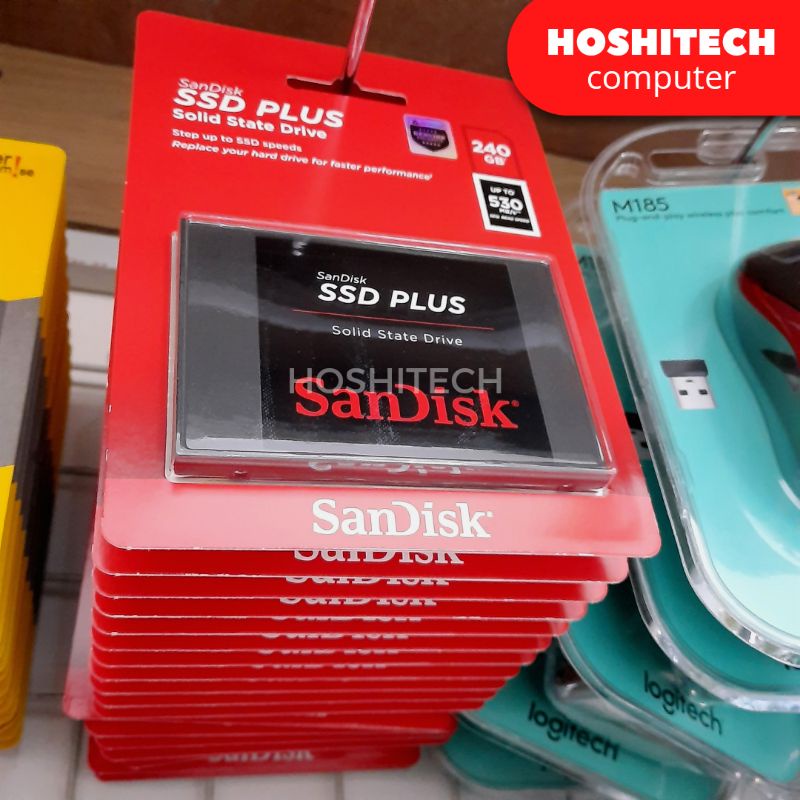 SSD SANDISK PLUS 240GB SSD 240 SATA GARANSI RESMI 3TH