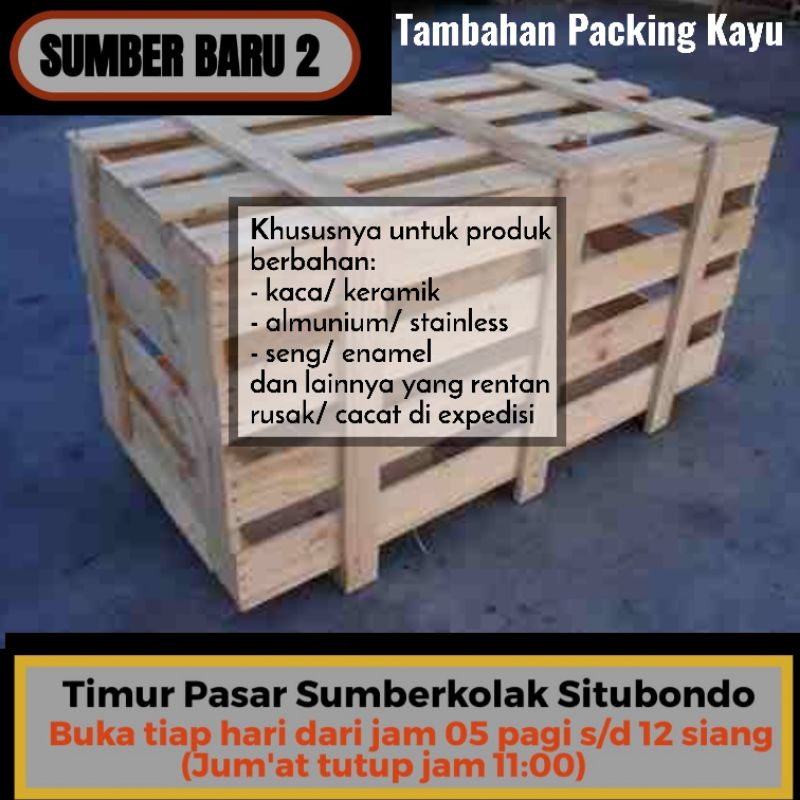 

Packing Aman Box Kayu Untuk Barang Yang Rentan Pecah/ Rusak Pengiriman (Khusus JNE)