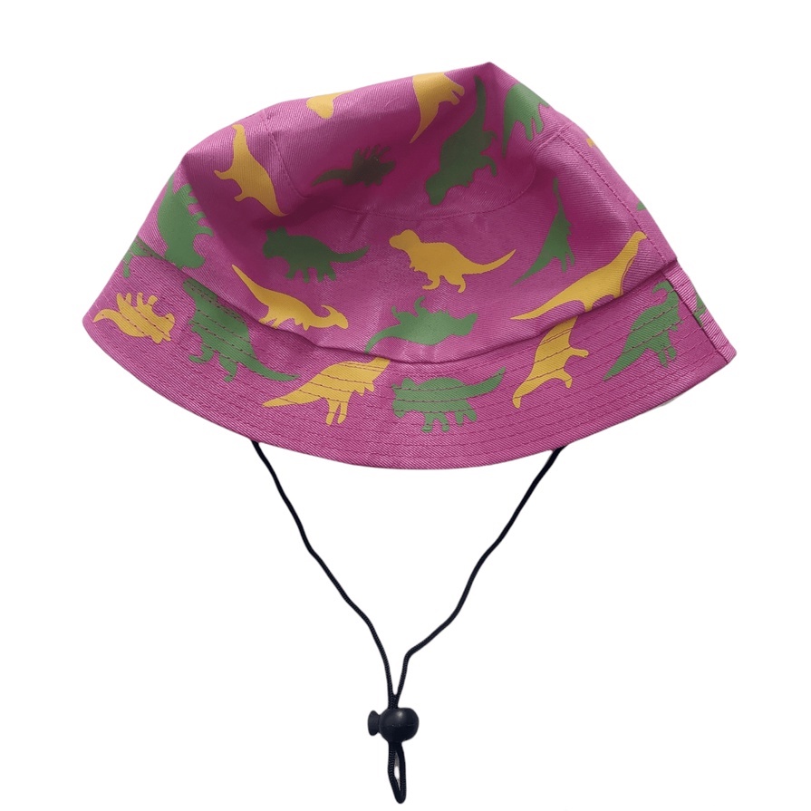 Bucket Hat Tali Anak Sablon Dinosaurus Usia 1-8 Tahun Laki Perempuan