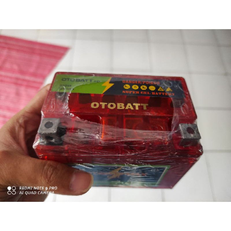 Otobatt max  gtz 5s  untuk MIO, BEAT, SUPRA, SHOGUN ..full gell  5ah (ASLI GELL)