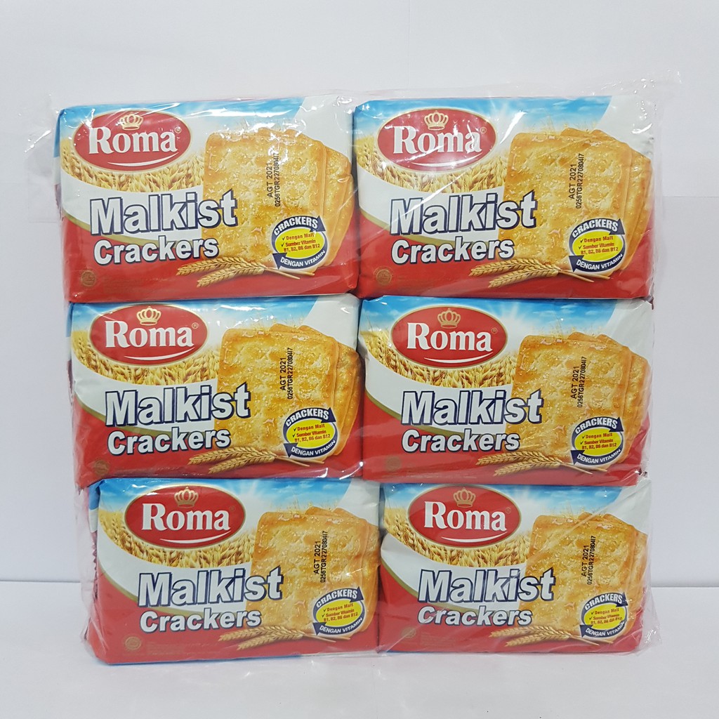 

Roma Malkist Crackers 135gr Isi 6 Bungkus/Snack/Camilan/Biscuit/Makanan Ringan/Biskuit/Kue Kering