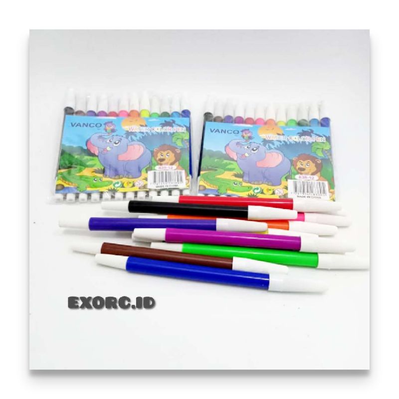 

Spidol 12 Warna / Pensil Warna / Pewarna / Crayon
