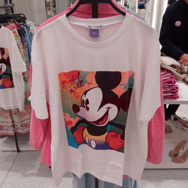 kaos T-shirt Mickey woman ZARA jastip (jasa titip)