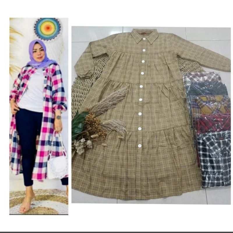 Tunik Kotak Flanel
