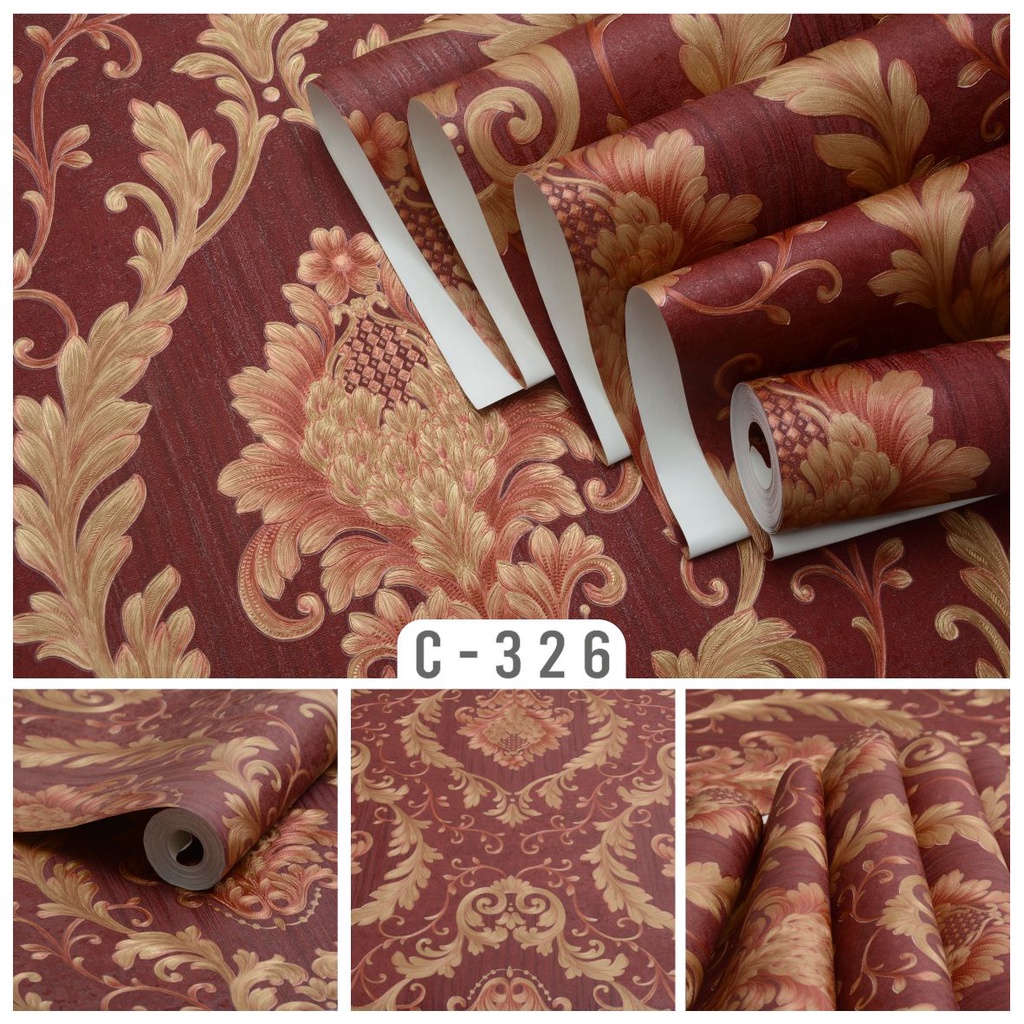 wallpaper vinyl timbul murah terbaru C-326