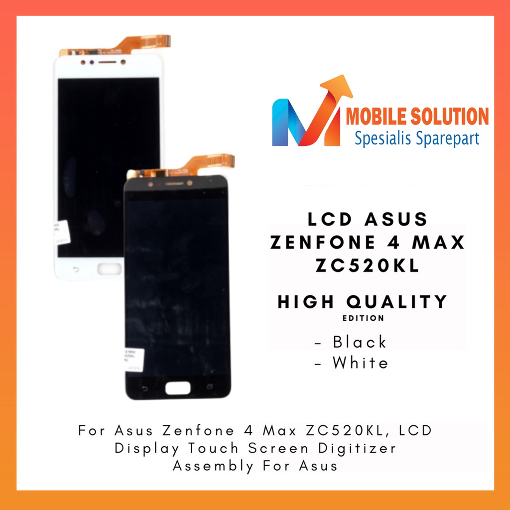 Grosir LCD Asus Zenfone 4 Max 5.2 ZC520KL ORIGINAL 100% Fullset Touchscreen Garansi 1 Bulan + Packing / Bubbel