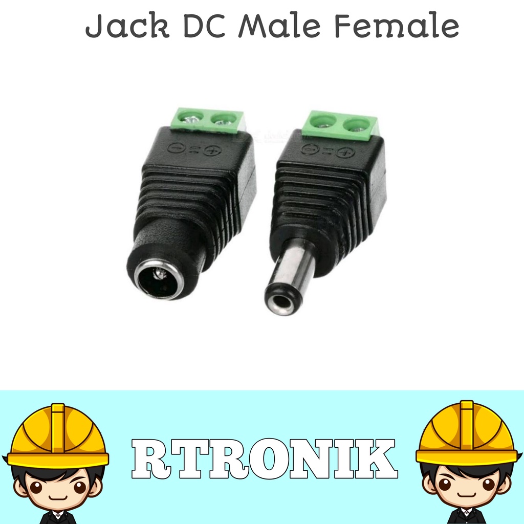 JACK DC MALE CCTV ADAPTOR SOKET DC FEMALE