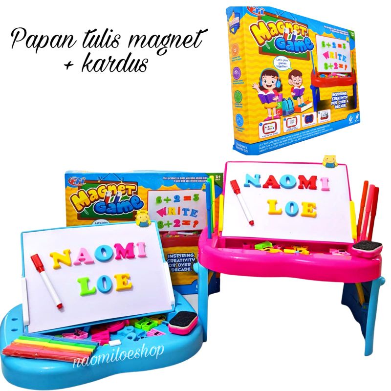 

Mainan anak meja belajar papan tulis magnet game DUS magnetic drawing board