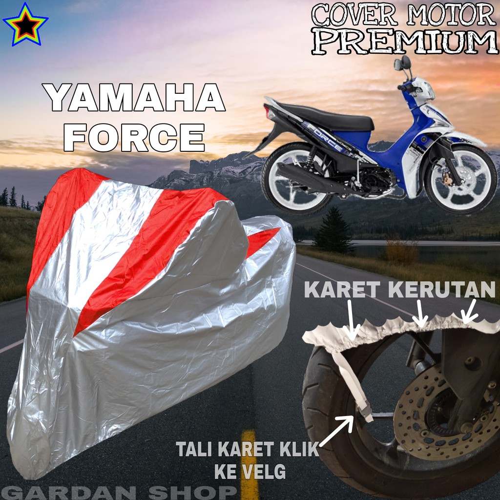 Sarung Motor YAMAHA FORCE Silver MERAH Body Cover Penutup Motor Yamaha Force PREMIUM