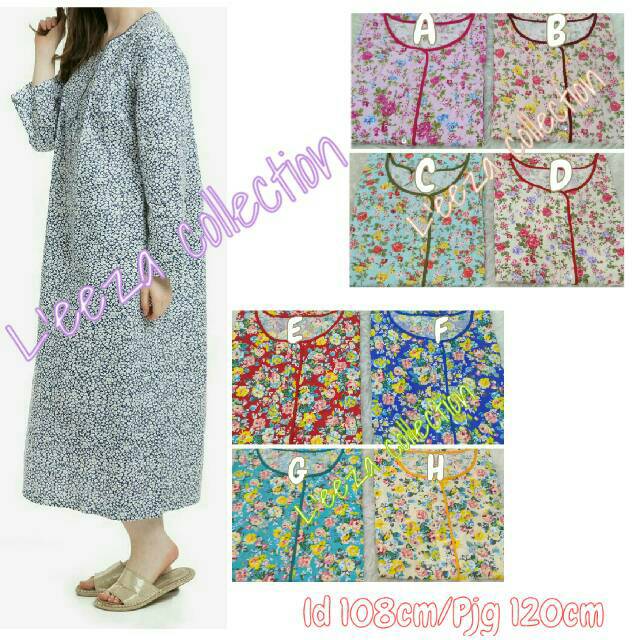 Daster panjang L / Gamis Katun Bunga size L ”L'eeza collection&quot;