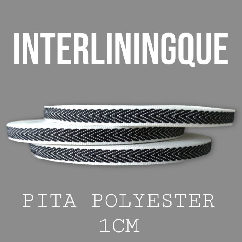 Pita Motif List Garis ukuran 1cm Pita Bintik strip Bis bintik pita grosgrain pita kado Tali id card Roll IQ2731