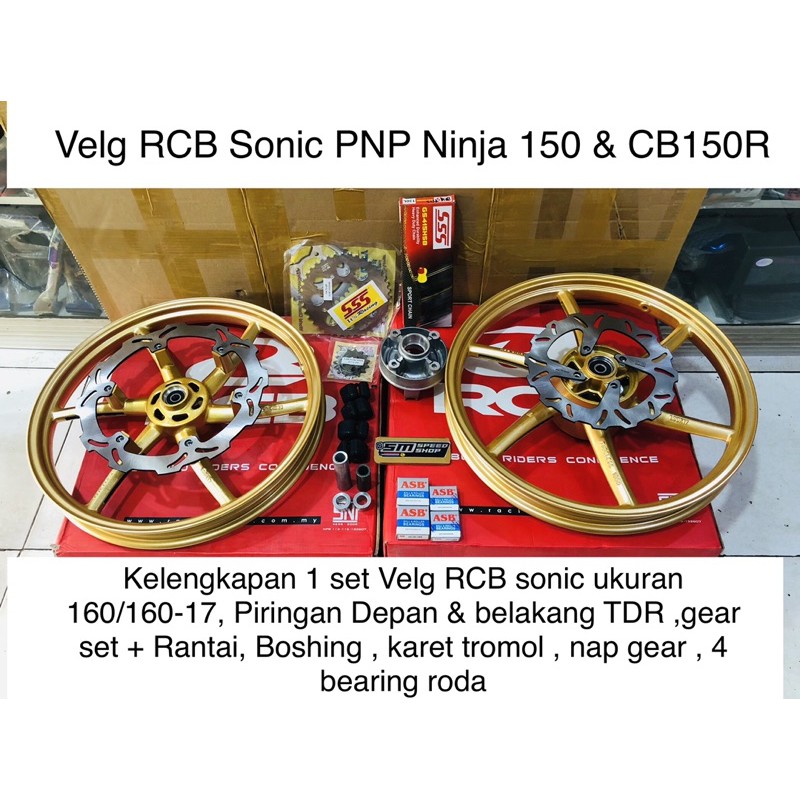 Velg RCB SP 522 Honda Sonic PNP ninja R-RR-SS, CB150 CBR150, Vixion New R15 V2 V3 ukuran 160/160-17