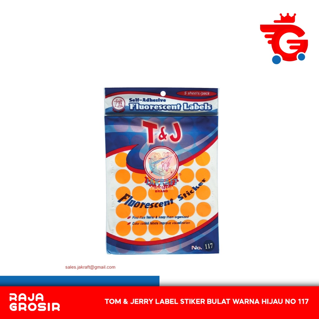 

TOM & JERRY LABEL STIKER BULAT NO 117