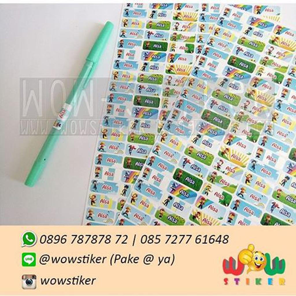 

Sticker Label Nama Anak / Sticker Vynil Waterproof