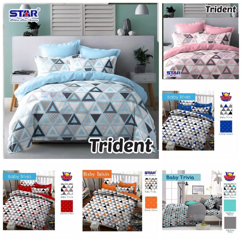Sprei STAR Trident Baby Tivia Orange Baby Trivia Tosca Baby Trivia Biru Baby Trivia Merah 160x200 cm