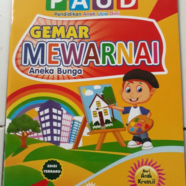 Paud Gemar Mewarnai Aneka Bunga