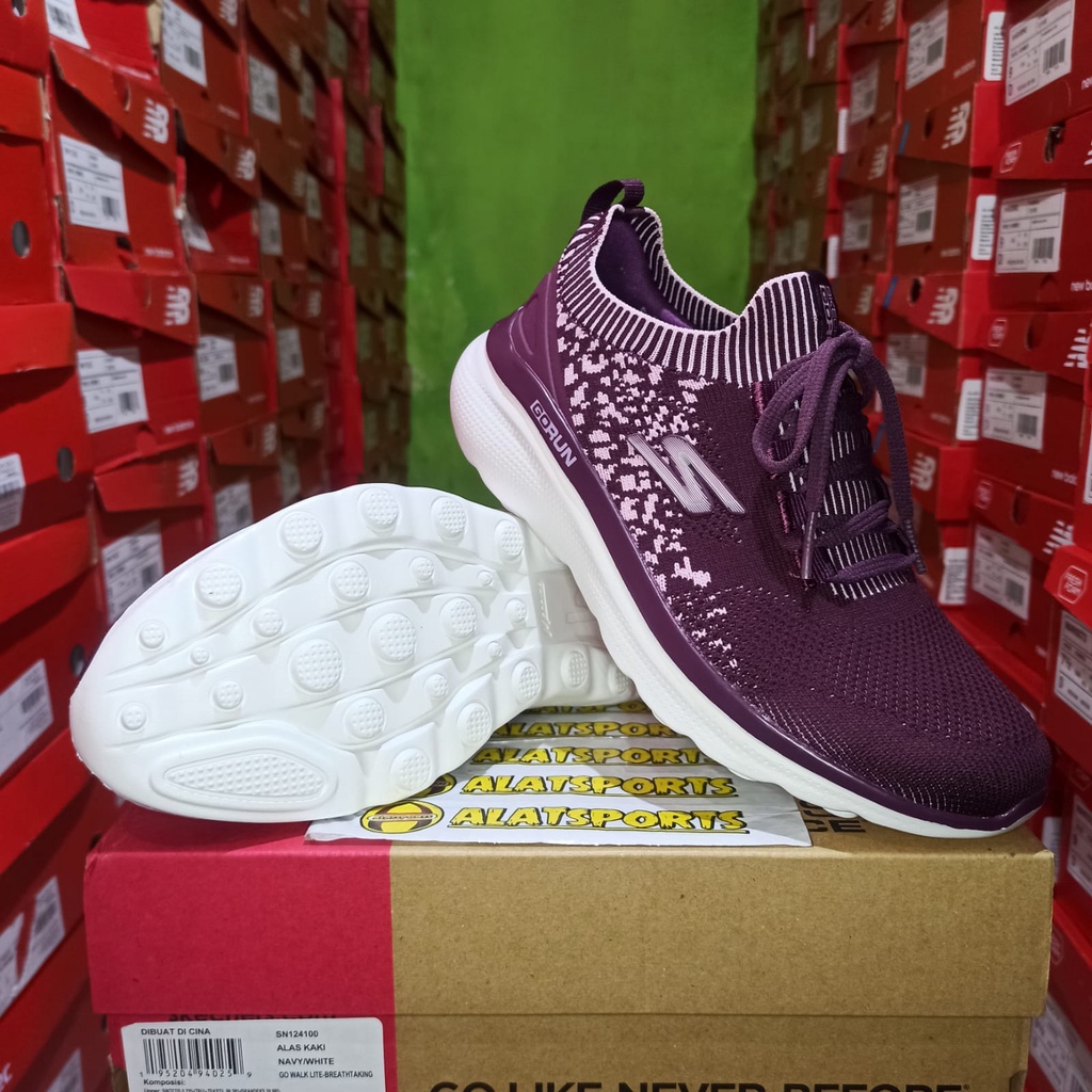 Skechers Go Run Motion 128433-BURG Sepatu Sneaker Wanita ORIGINAL