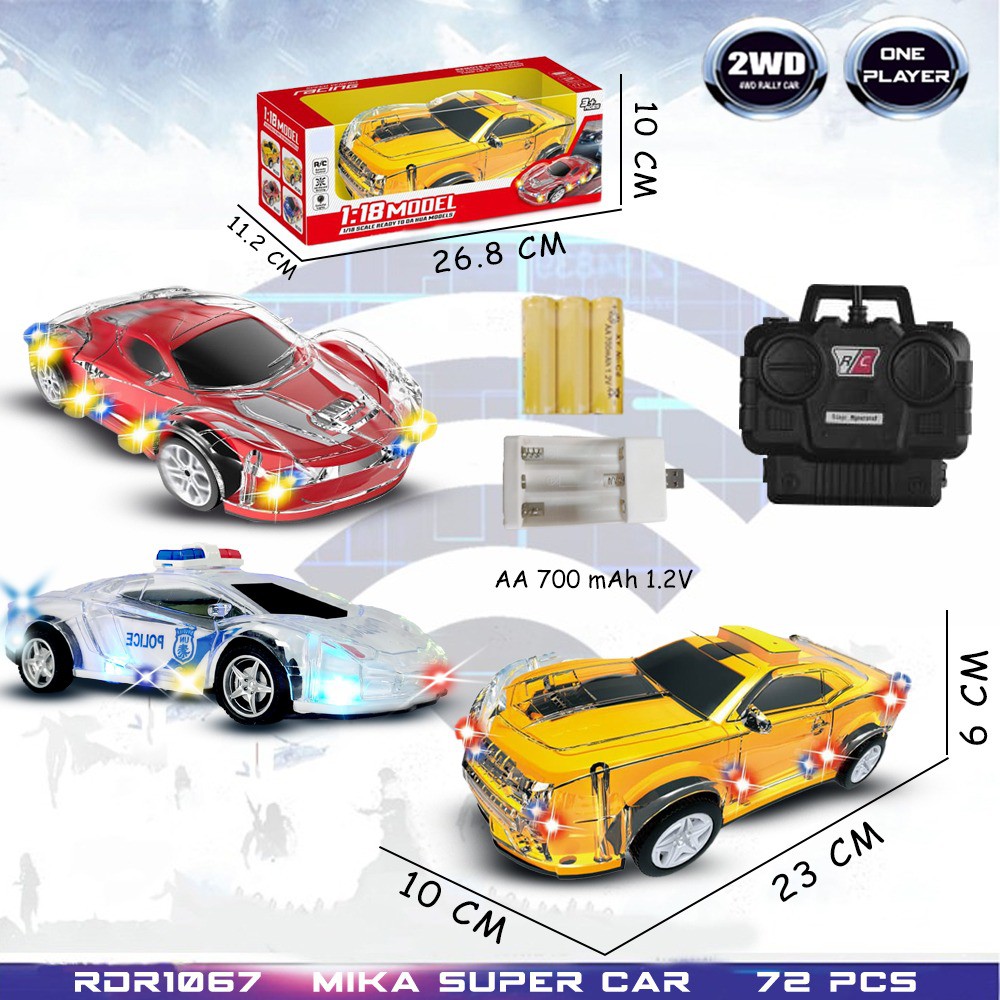 PROMO RDR1067 RDR1087 RDR021 RC Bumblebee Ferarri Lampu Mainan Anak Mobil Remote Control Balap Murah RADAR