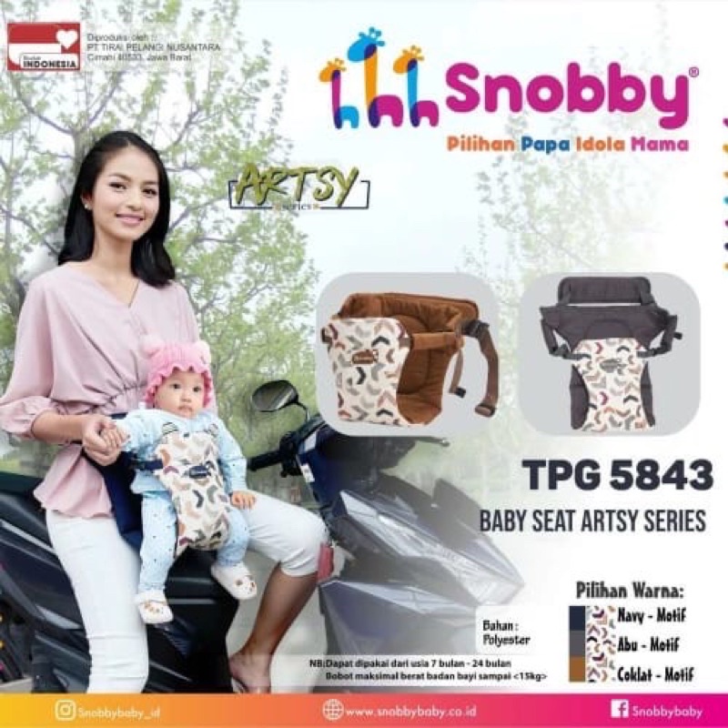 Snobby Bayi Baby Seat Artsy Series / Gendongan Pinggang Bayi / SNOBBY BABY SEAT TPG 5843