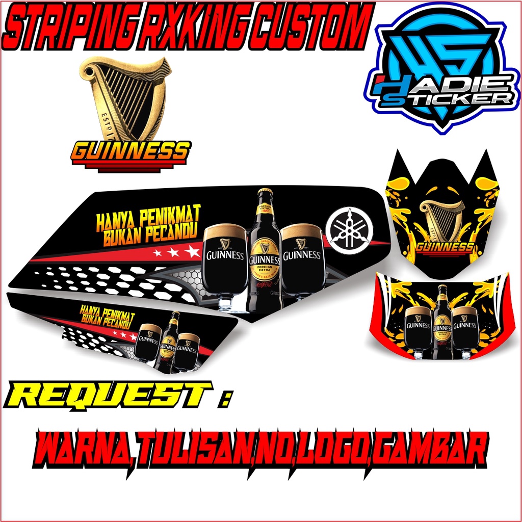 Sticker RXKING CUSTOM GUINNESS Striping