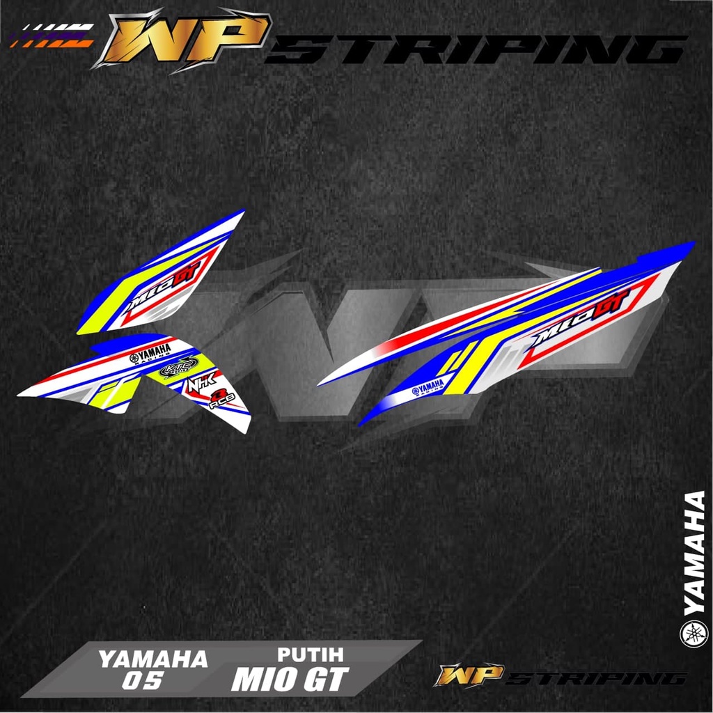 Stiker Striping MIO GT/Sticker Variasi List Skotlet Motor Yamaha MIO GT/Racing 05