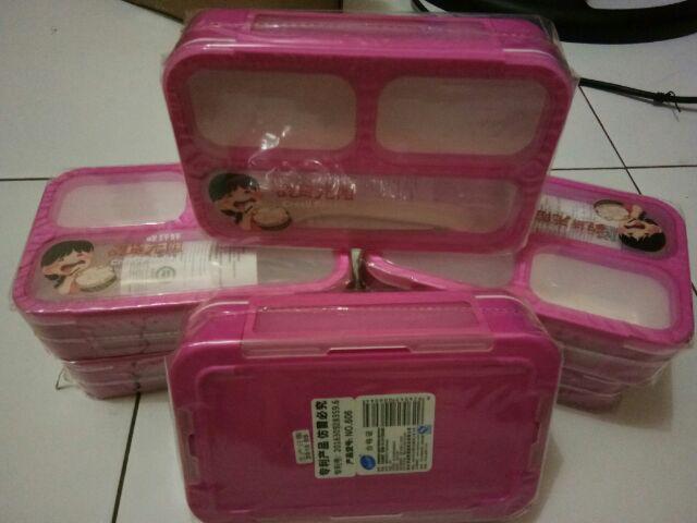 Yooyee Mini Kotak Makan Lunch Box Yooyee Mini Sekat 3 Mini Yooyee 606 F1