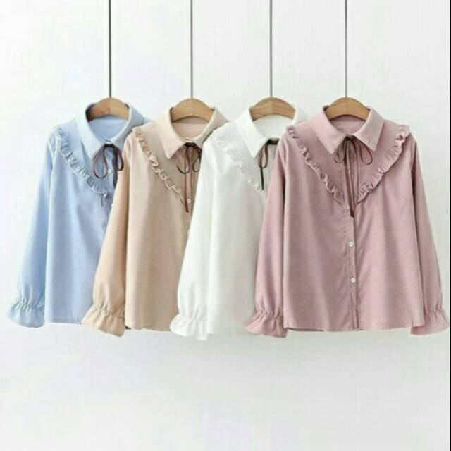 Adira Top Blouse Korea Super Lucu/Atasan Wanita Terbaru 2024 Viral