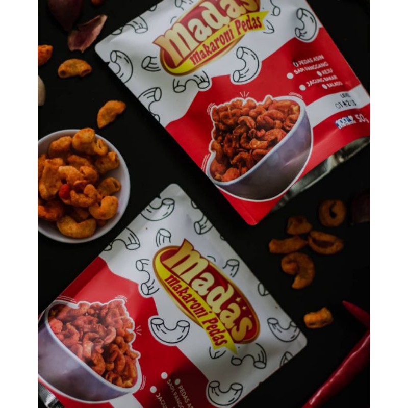 

Makaroni pedas 50gram(Madas)