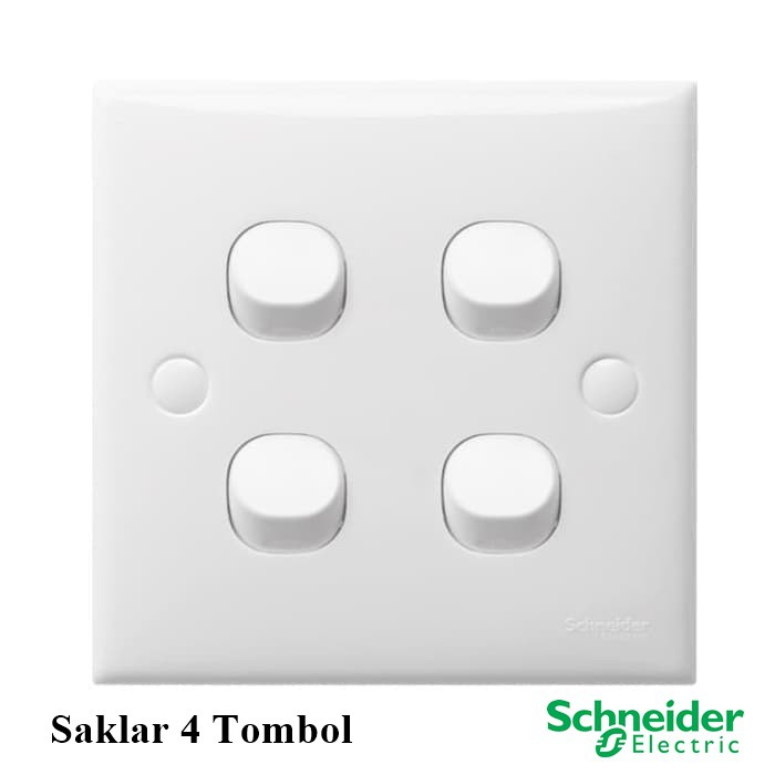 SCHNEIDER Saklar 4 Tombol Saklar Lampu 4 Gang Classic