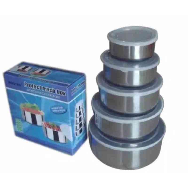 rumah_kita2020Rantang Stainless 5 Susun Utk Toples Kue DLL GRATIS 5 Tutup Bening Rantang Stainless LUNCH BOWL GOOD QUALITY / FRESH BOX COD MURAH Rantang Stainless Tahan Panas Kedap Udara Makanan Awet Protect Fresh Box Kotak Makan Rantang Susun Kotak Makan