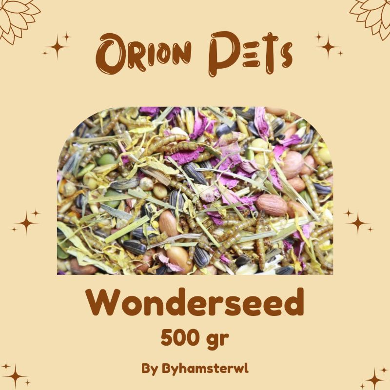 Jual Orionpets 500gr Wonderseeds Byhamster Hamster food Pakan Hamster WONDERSEEDS Seedmix