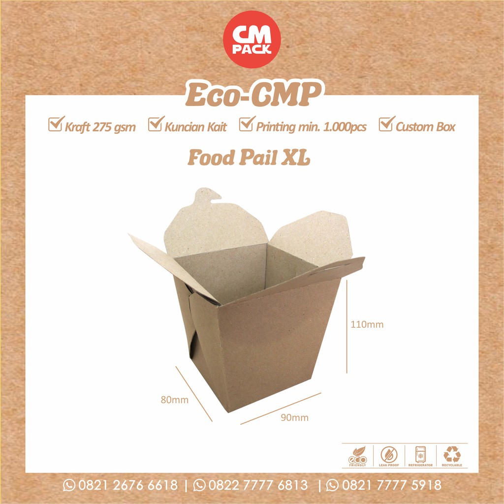 

CMP ECO KRAFT FOOD PAIL XL ( 1PACK ISI 50PCS )