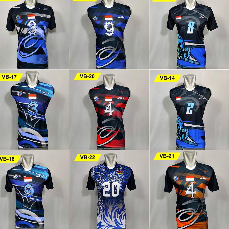 [ILS. 466925] jersey voli printing kaos voli proliga teamnsa indonesia