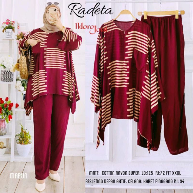 [PROMO] ONE SET SETELAN RADETA WAKA WAKA ll DASTER ARAB VIRAL ll KAIN RAYON SUPER GRADE A BUSUI