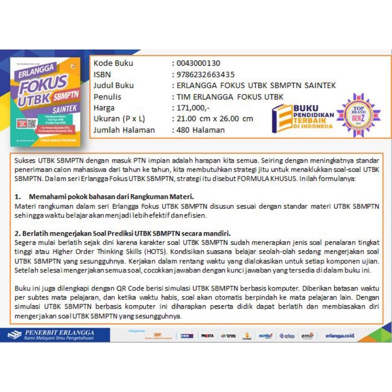 Fokus UTBK/SBMPTN SAINTEK 2021-2022 BESTSALLER