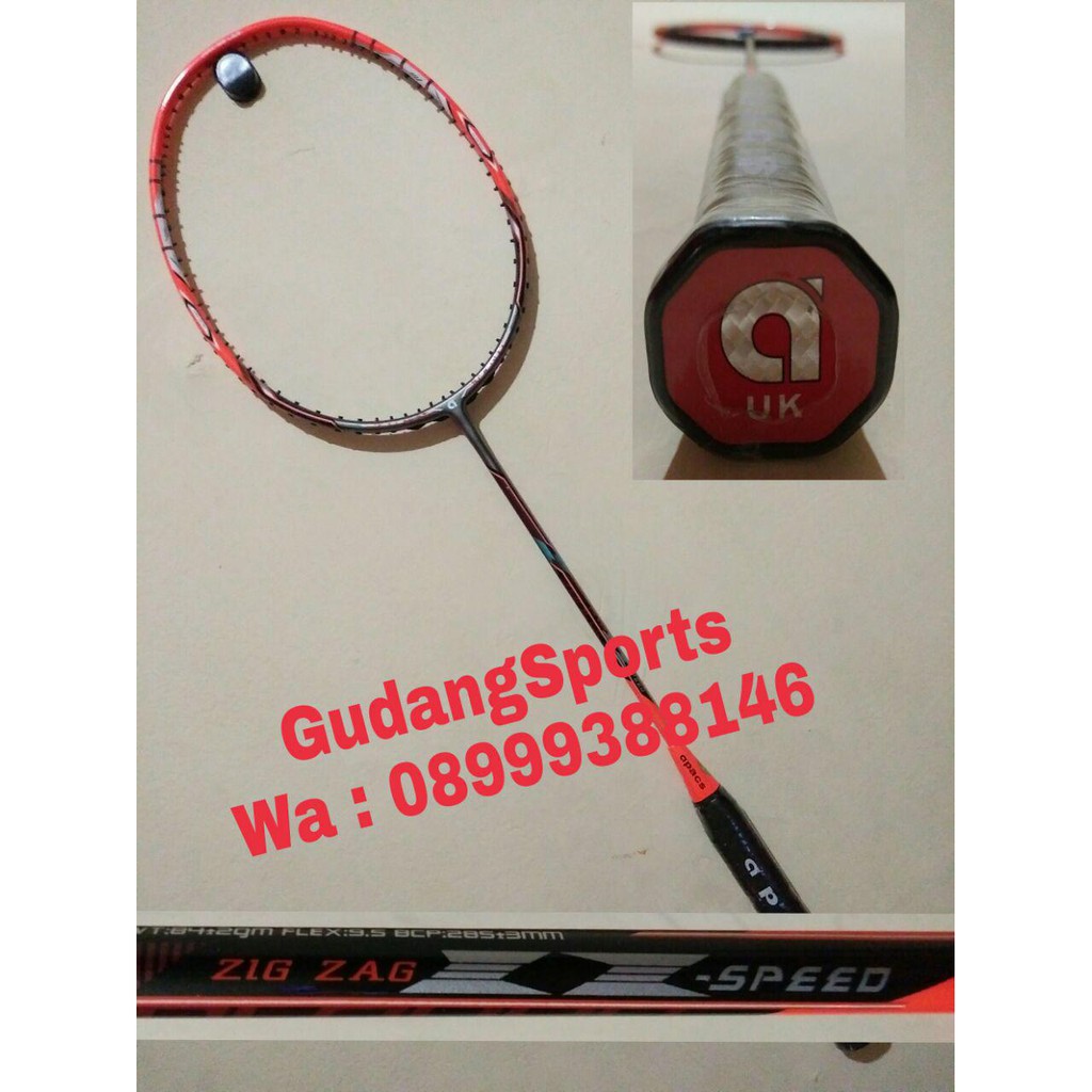 Raket Badminton Apacs Zig Zag - Speed  max Tension 35lbs 100% Original